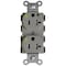 Hubbell Wiring Device-Kellems Straight Blade Receptacle, 5-20R, 20 A, 125V AC, 2 Pole, 3 Wire, Flush Mount, Grounded SNAP8300GYLTRA - alternate 3
